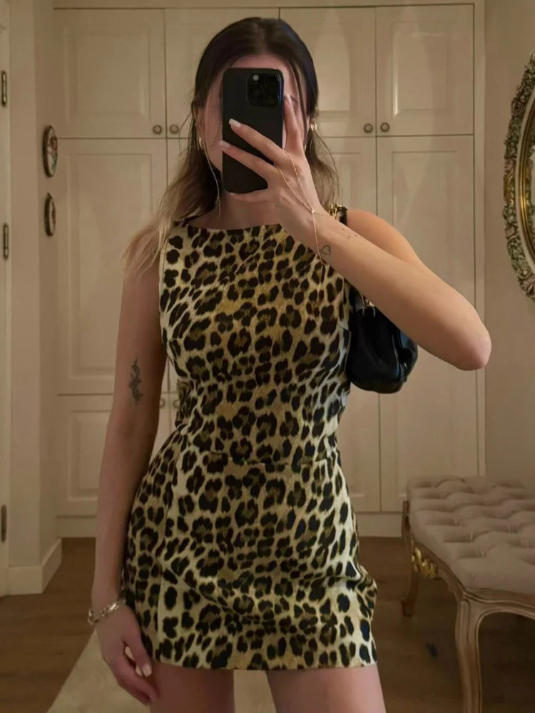 Jada - Leopard Mini Dress