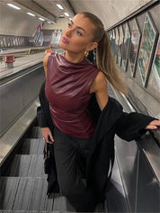 ALLY - Leather Top