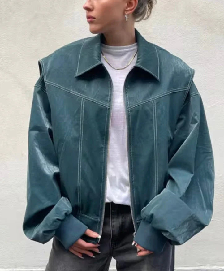 Joey- Leather Bomber